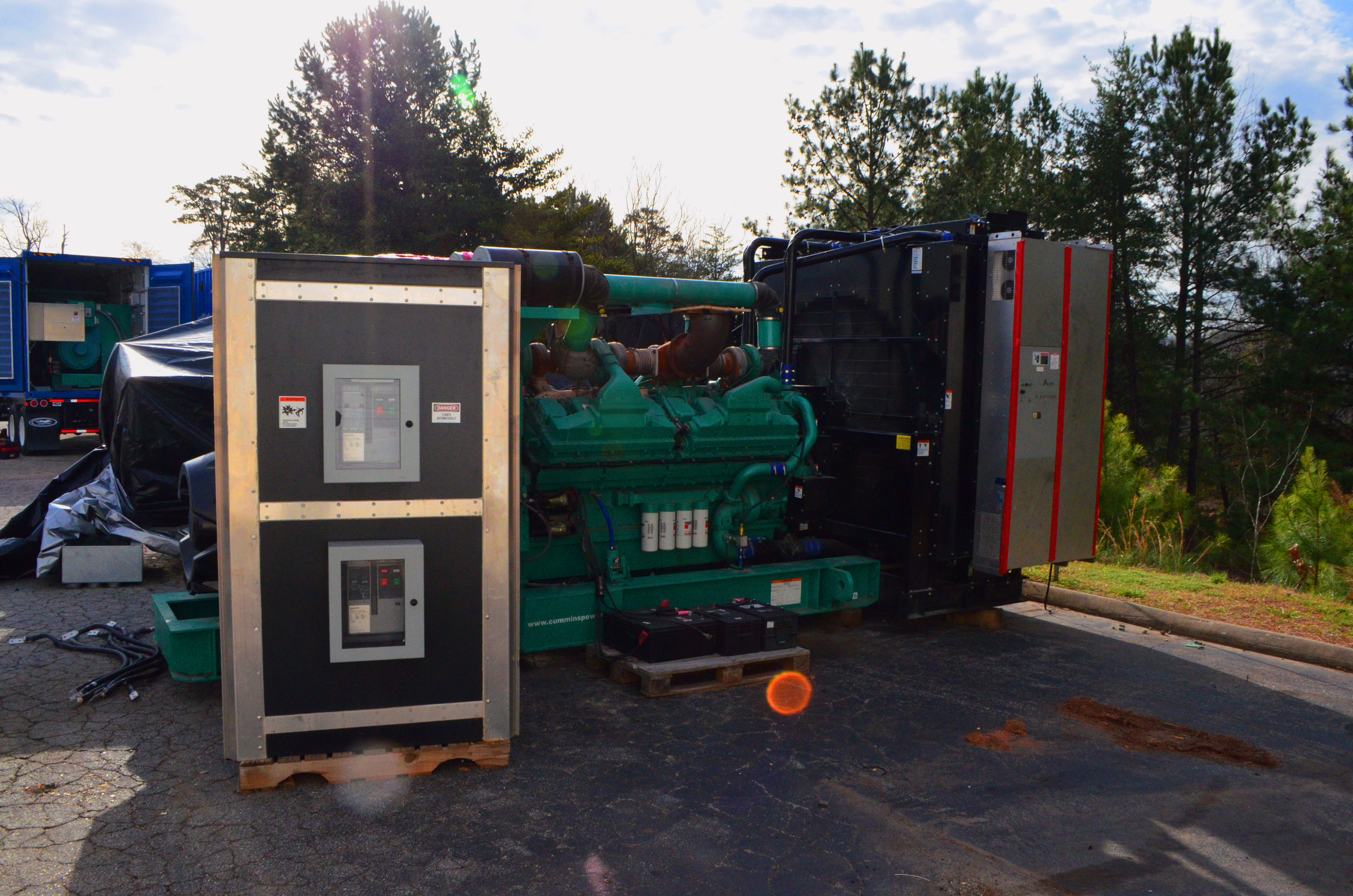 2250 kW Cummins Open Skid Diesel Generator with switchgear