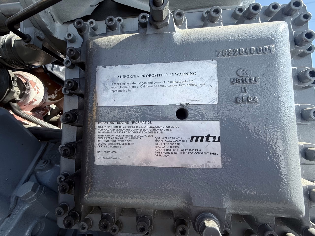 1450 kW MTU Generator