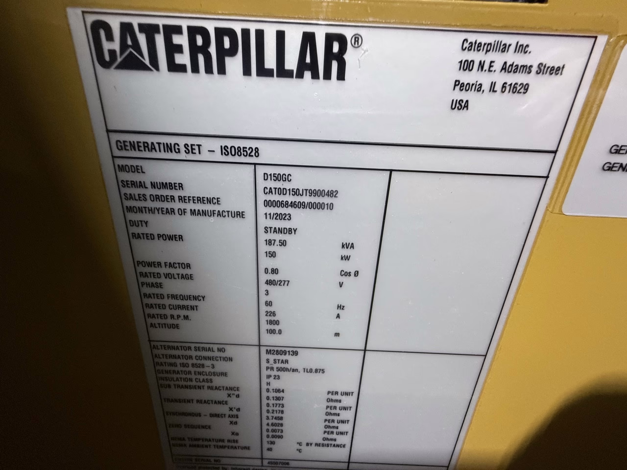 CAT 150 kW