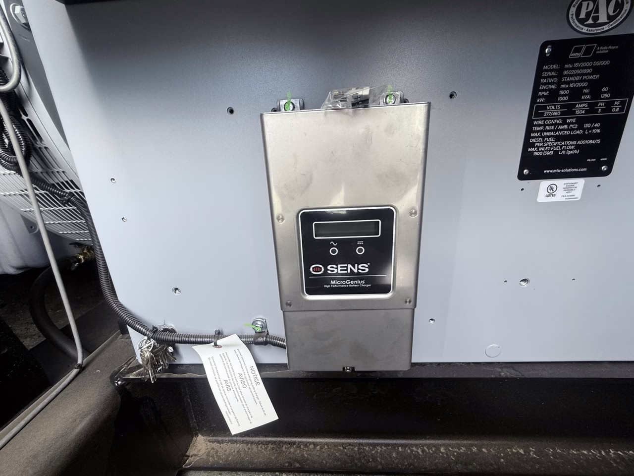 1000 kW Diesel MTU Generator - 2025