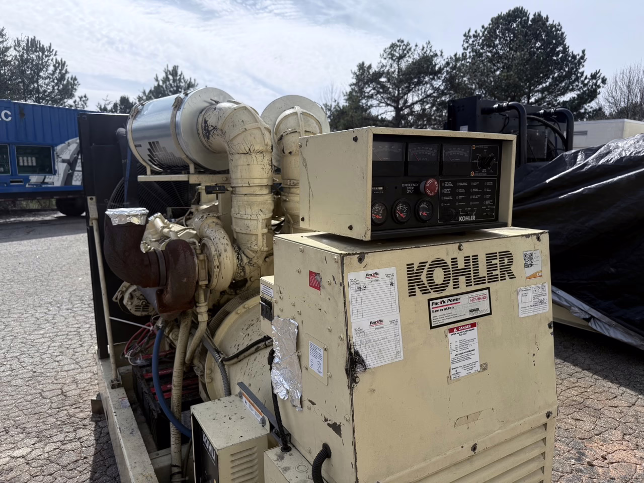 400 kW Kohler 400ROZD Generator Set control station side