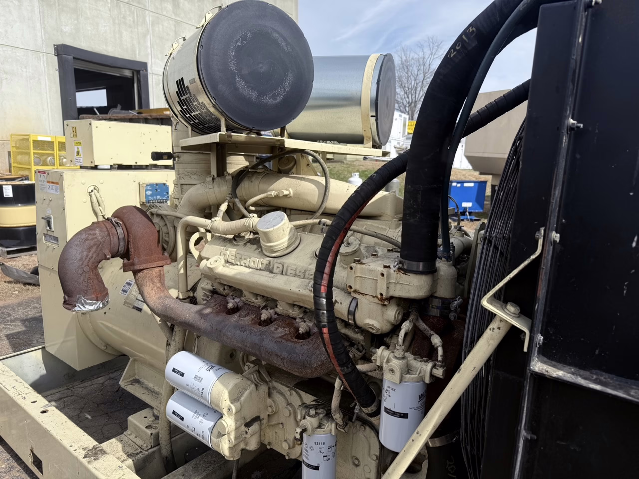 400 kW Kohler 400ROZD Generator Set fan and muffler