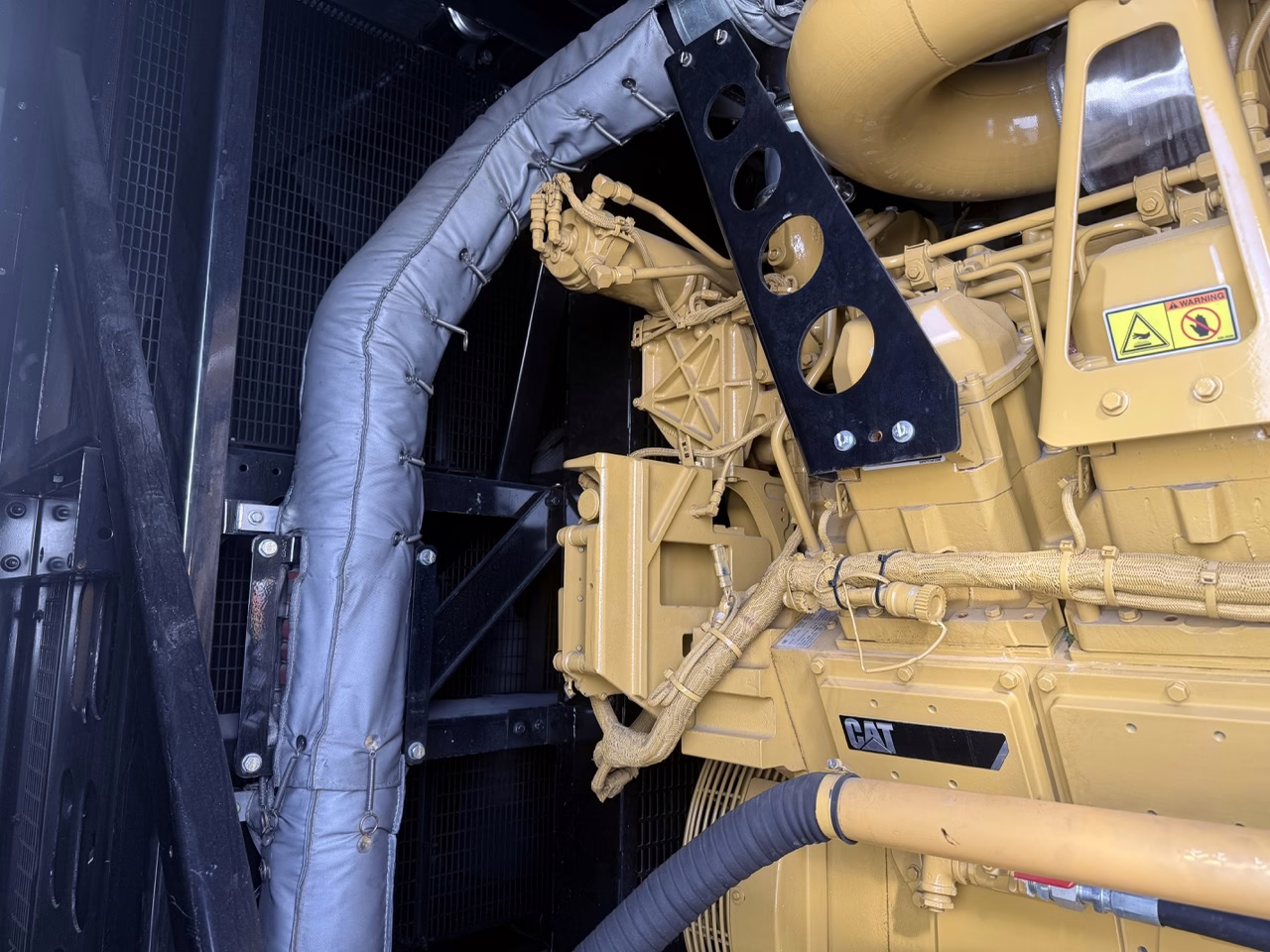 1500 kW CAT 3512C Generator Enclosure fan view back of interior