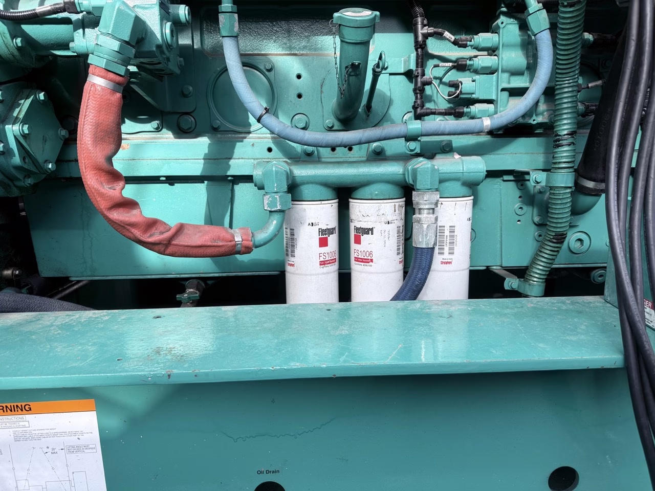 2250 kW Cummins Open Skid Diesel Generator close view generator