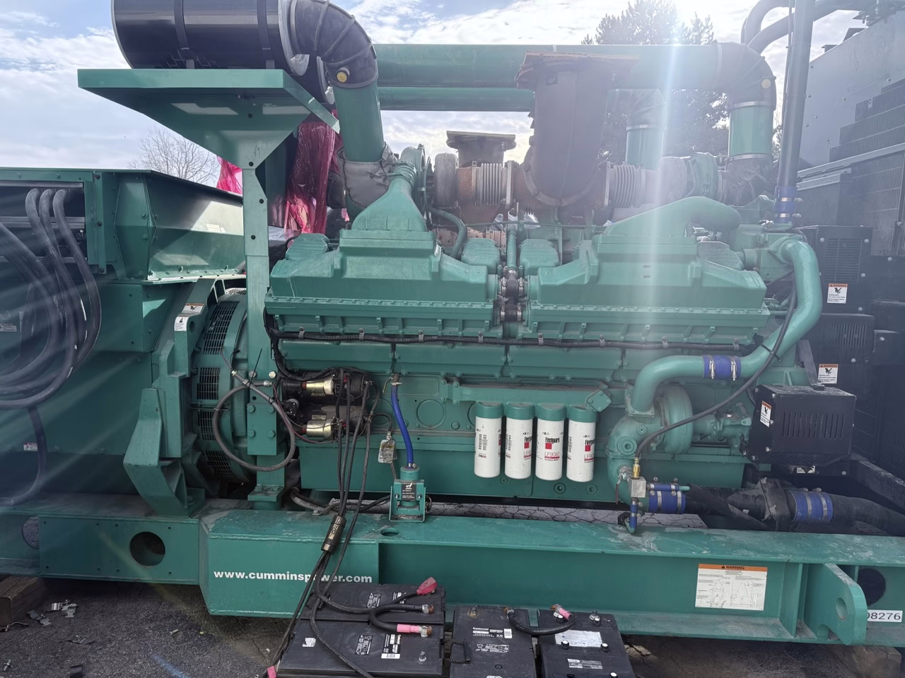 2250 kW Cummins Open Skid Diesel Generator other side of generator