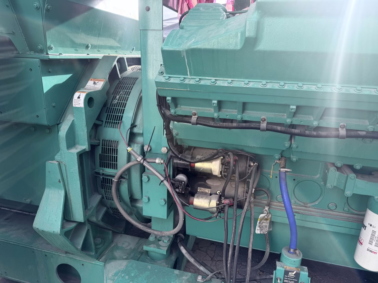 2250 kW Cummins Open Skid Diesel Generator close up view