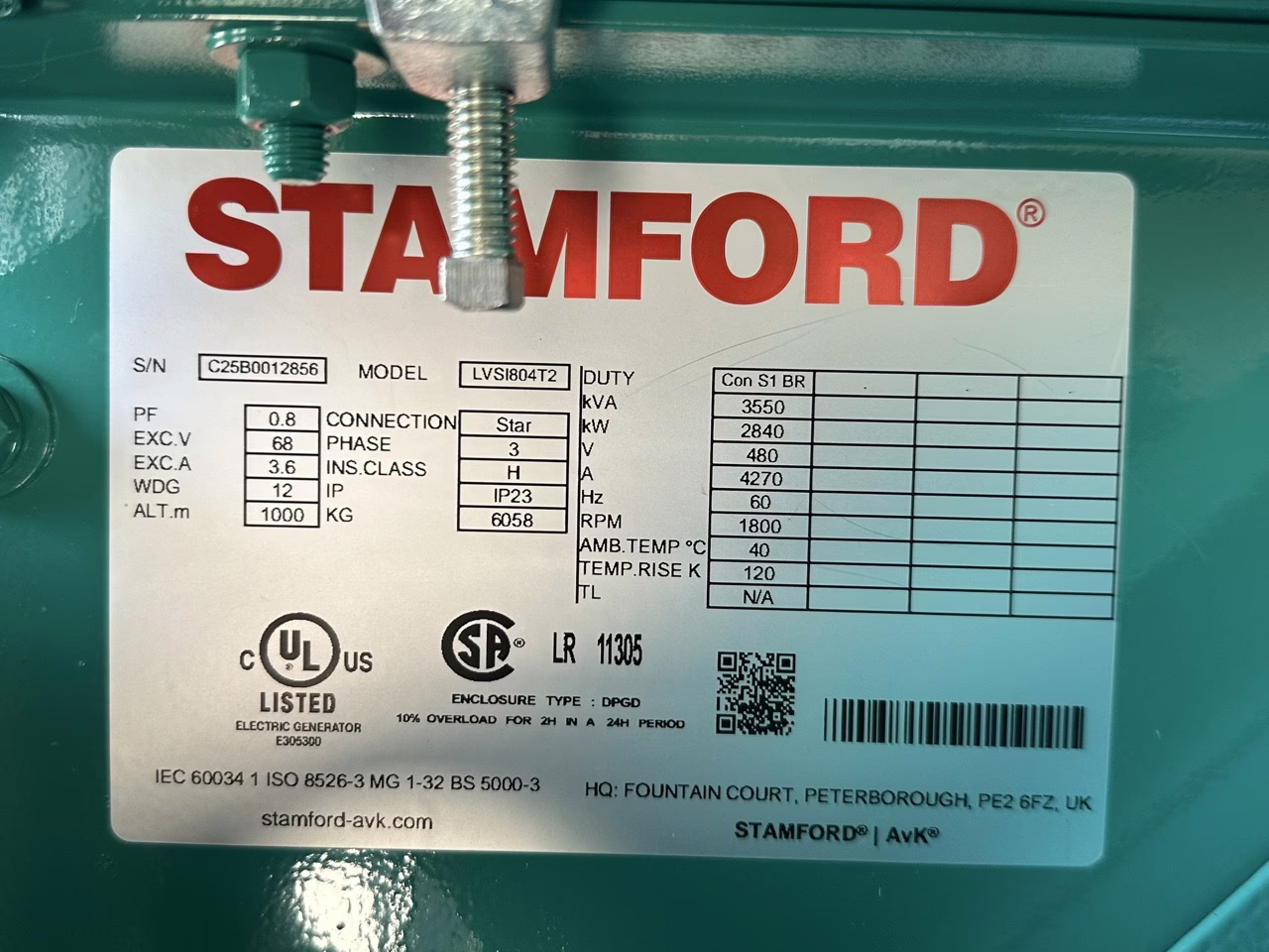Cummins 25000 DQKAN Generator