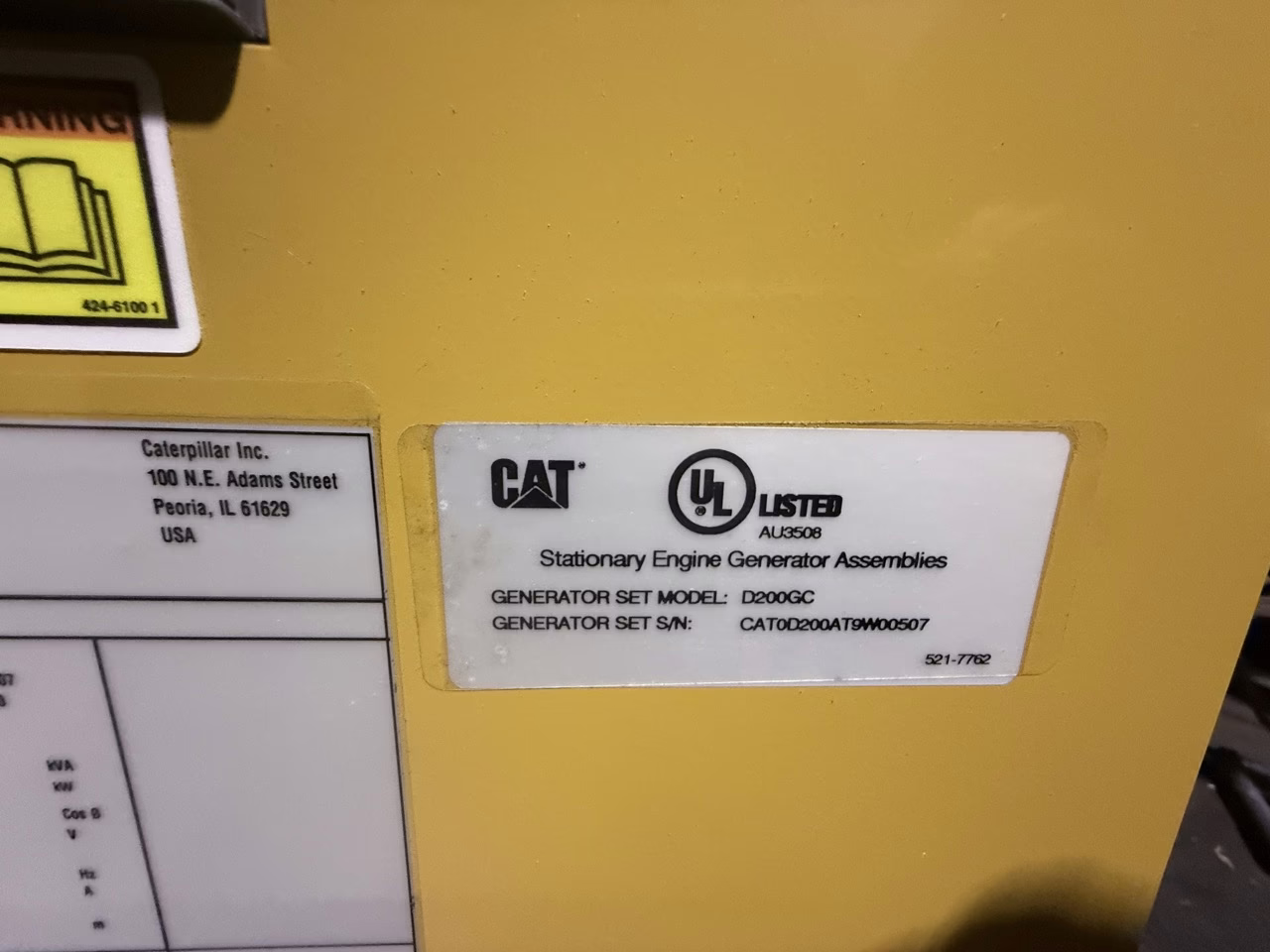 200 kW CAT D200GC